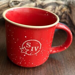 Makers Mark Bourbon Whiskey Ceramic Coffee Cup Mug Red With Tan Speckles